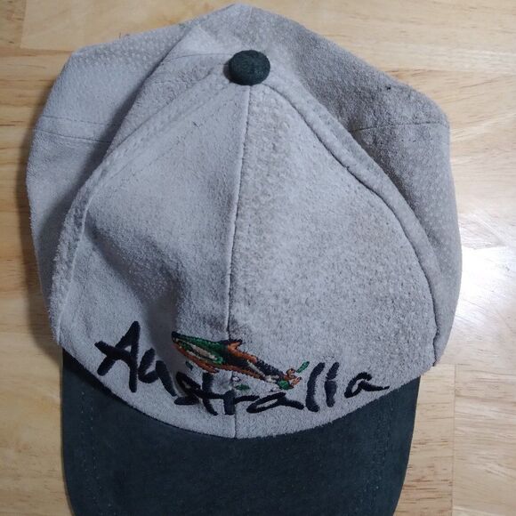 Vintage Australia Dolphin Leather Strap Back Hat - Picture 2 of 11